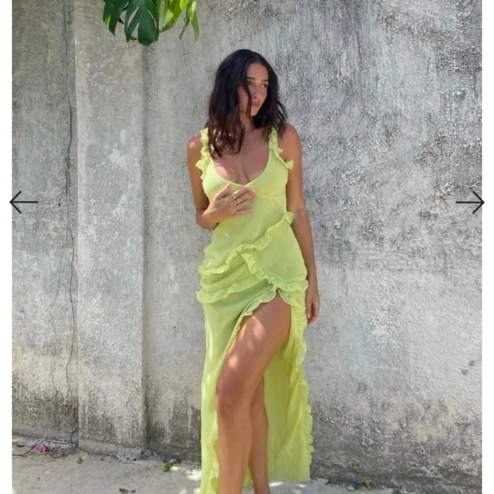 house of cb green ruffle dress House of CB Pixie Ruffle Dress!!, Slightly altered